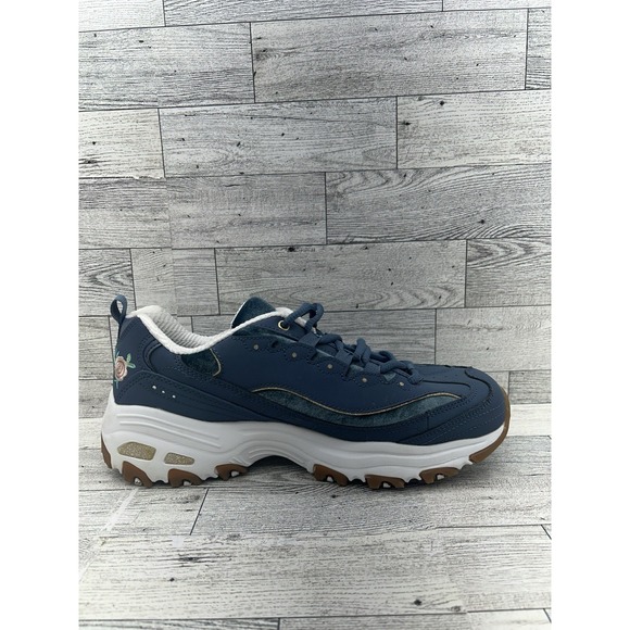 Skechers D'Lites 13084 Blue Casual Sneaker Shoes Women Size 9 - Picture 9 of 13